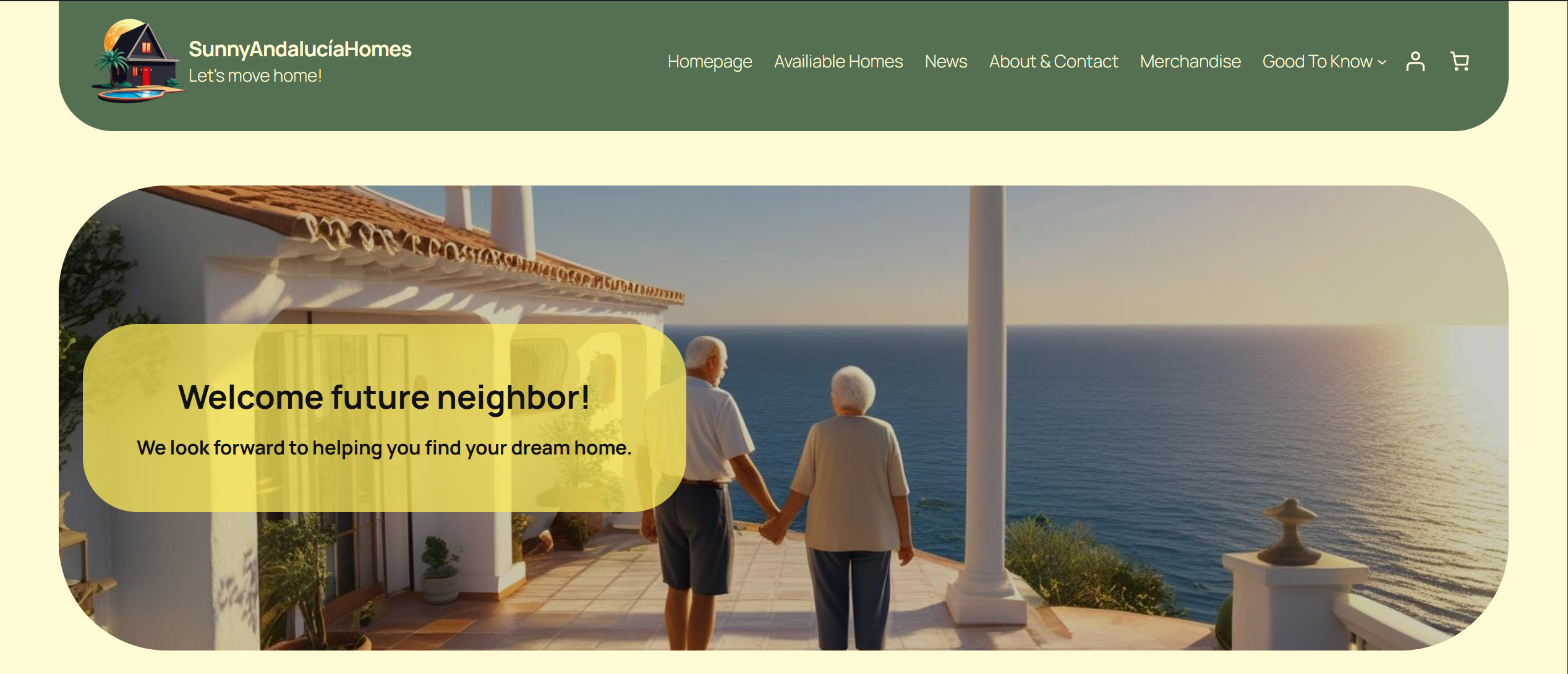 Real estate website desktop